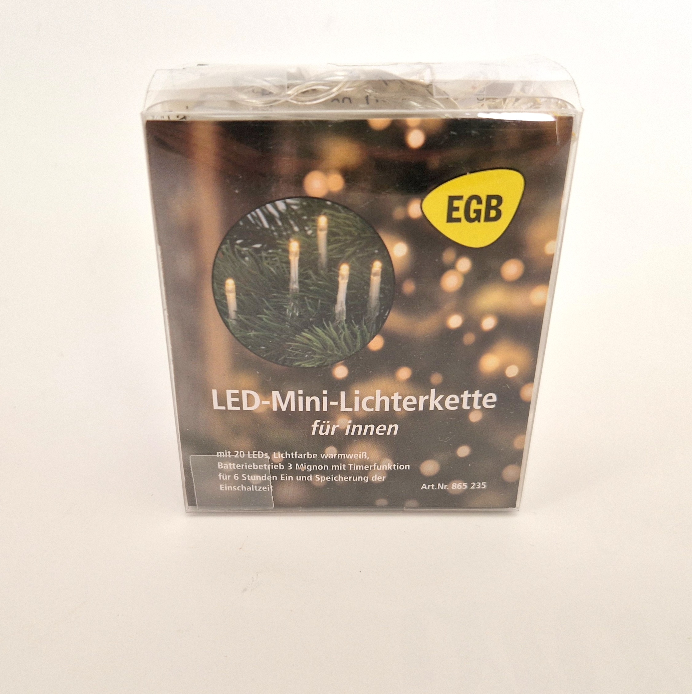 LED-Minilichterkette mit Batteriebetrieb, Birnenabstand 15 cm