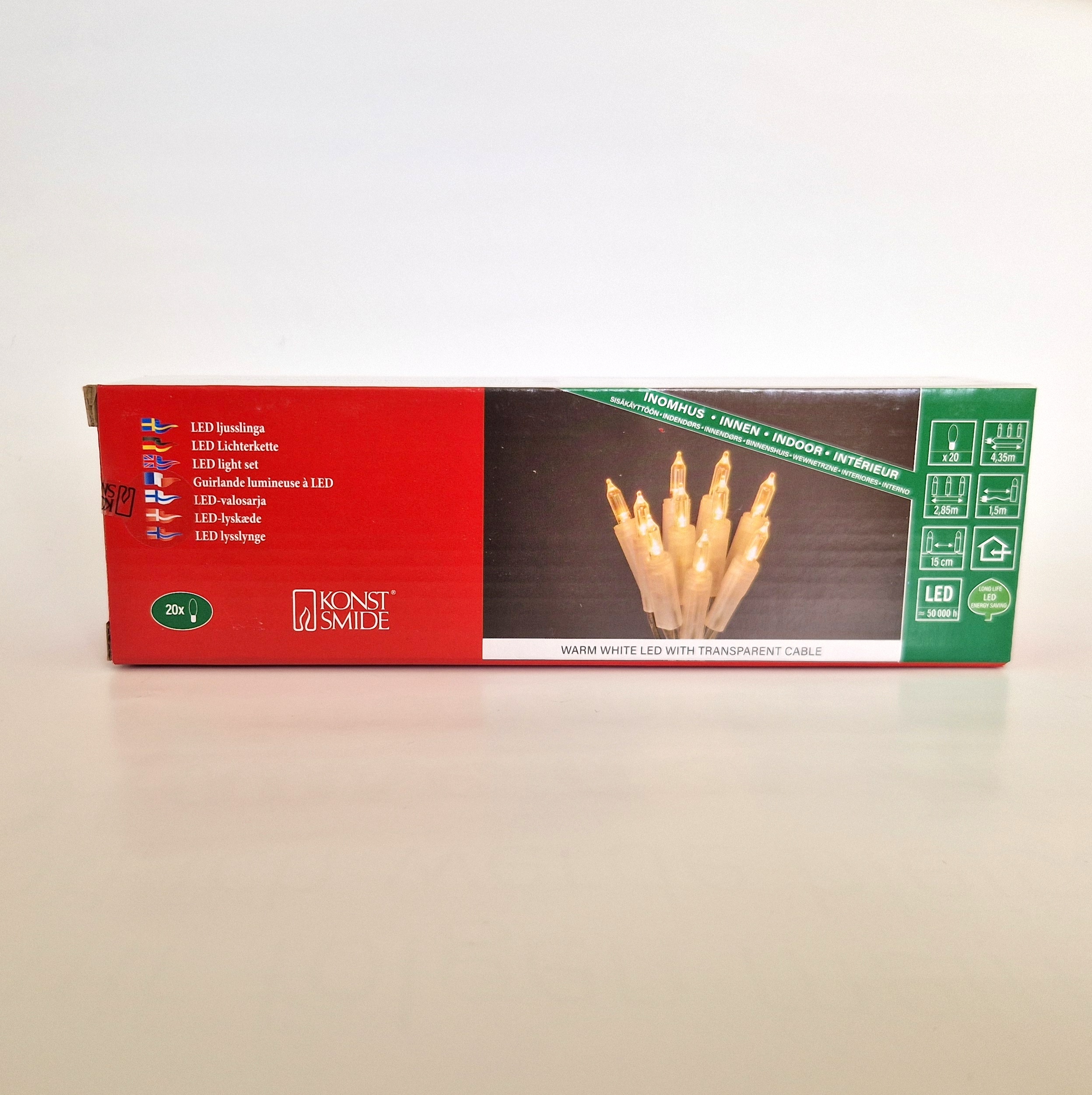 LED-Minilichterkette, Birnenabstand 15 cm