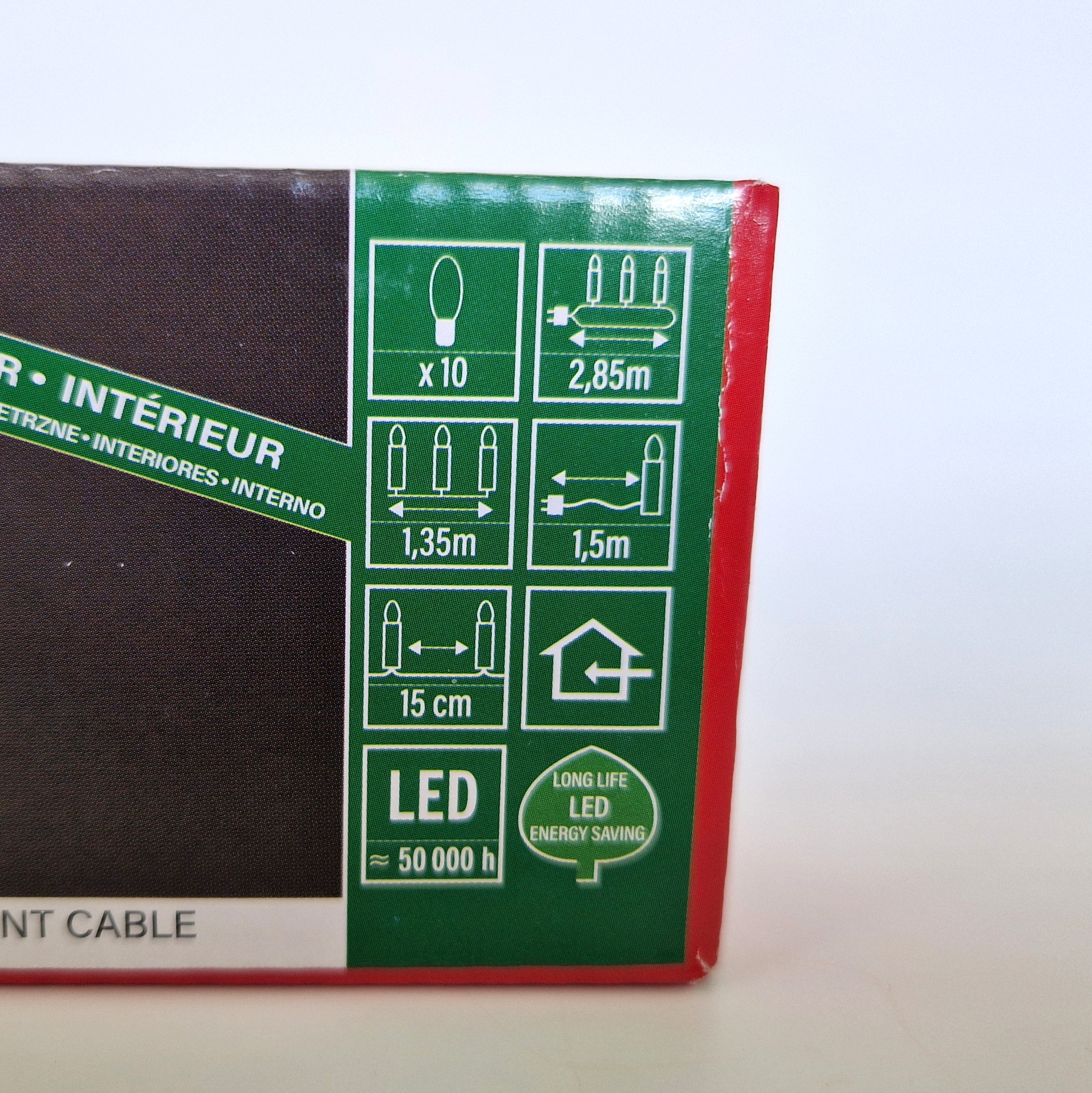 LED-Minilichterkette, Birnenabstand 15 cm