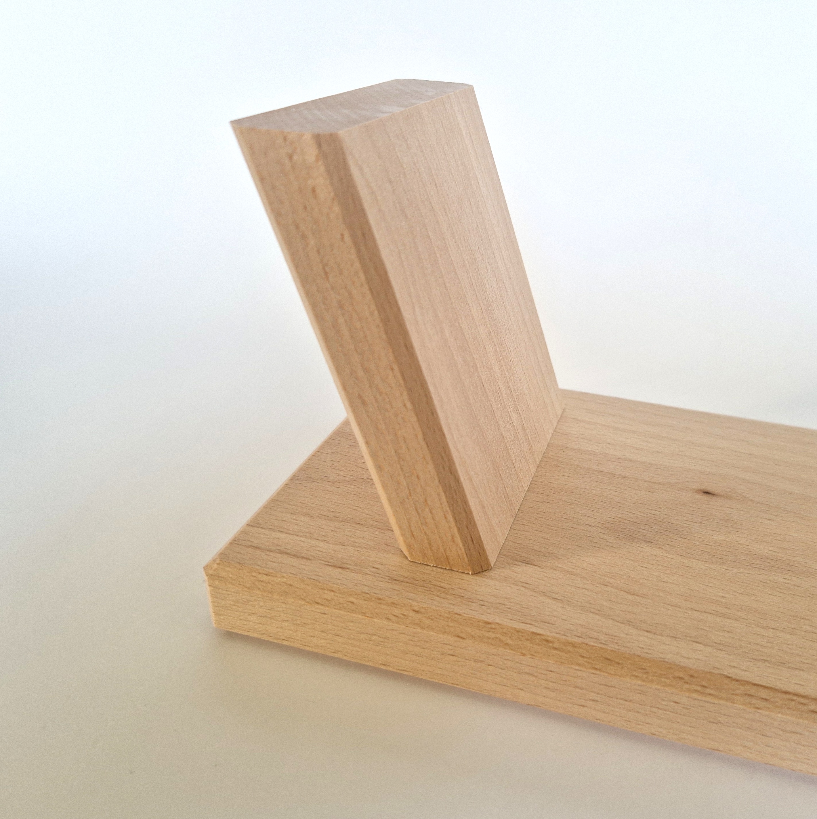 12cm breite Unterbank für Schwibbögen - Buchenholz