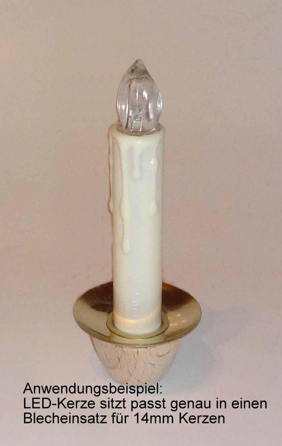 LED-Kerze für Batteriebetrieb Durchmesser 15mm