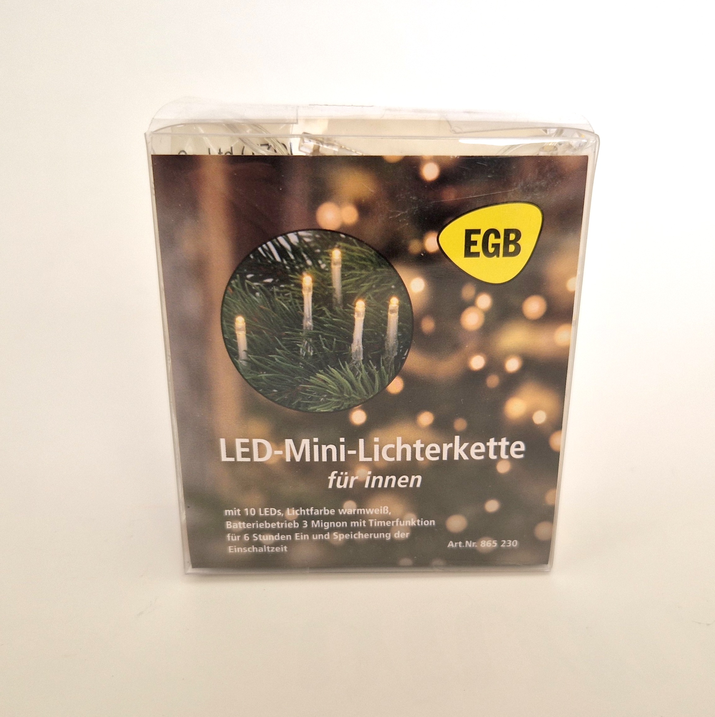 LED-Minilichterkette mit Batteriebetrieb, Birnenabstand 15 cm