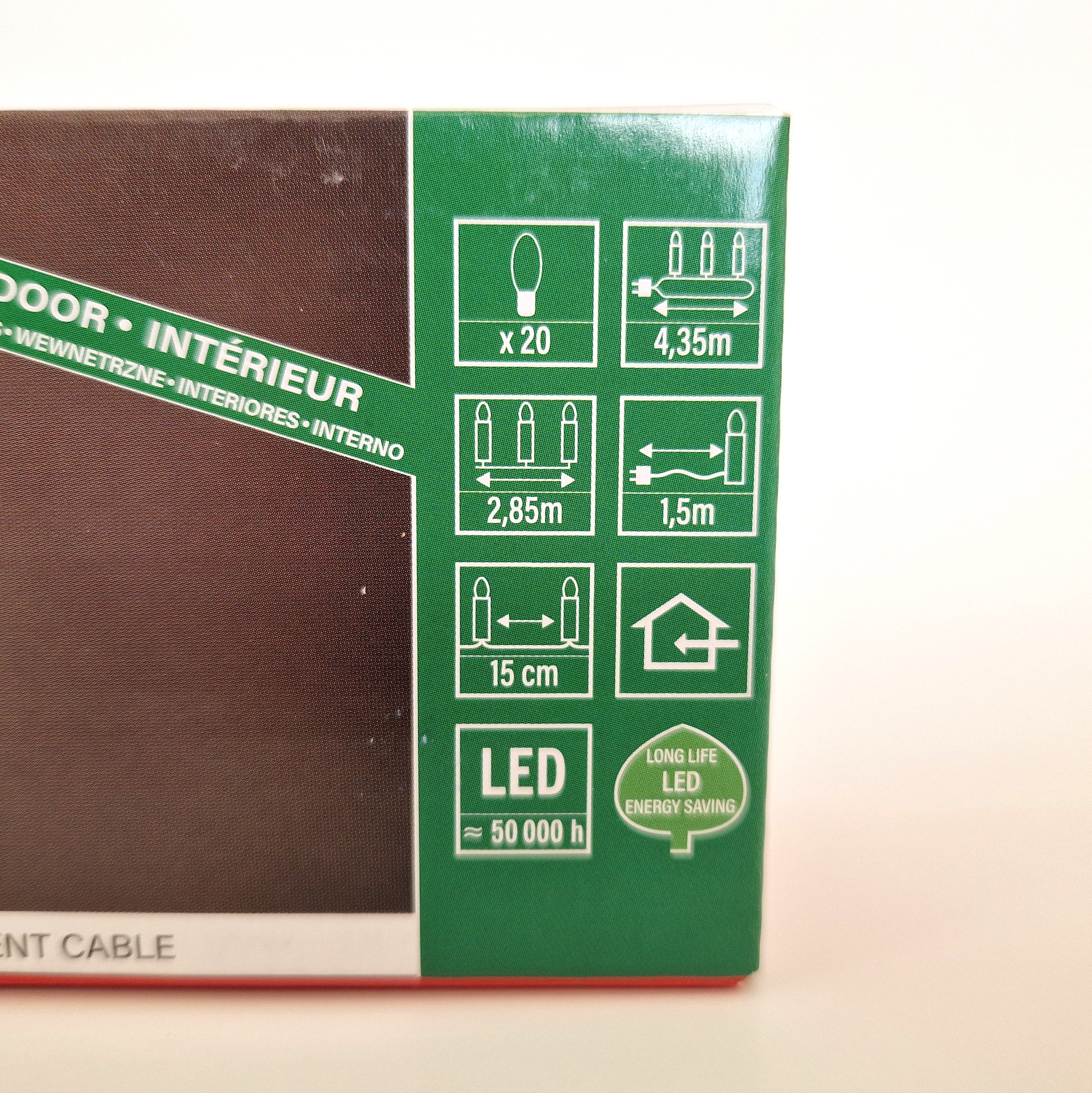 LED-Minilichterkette, Birnenabstand 15 cm