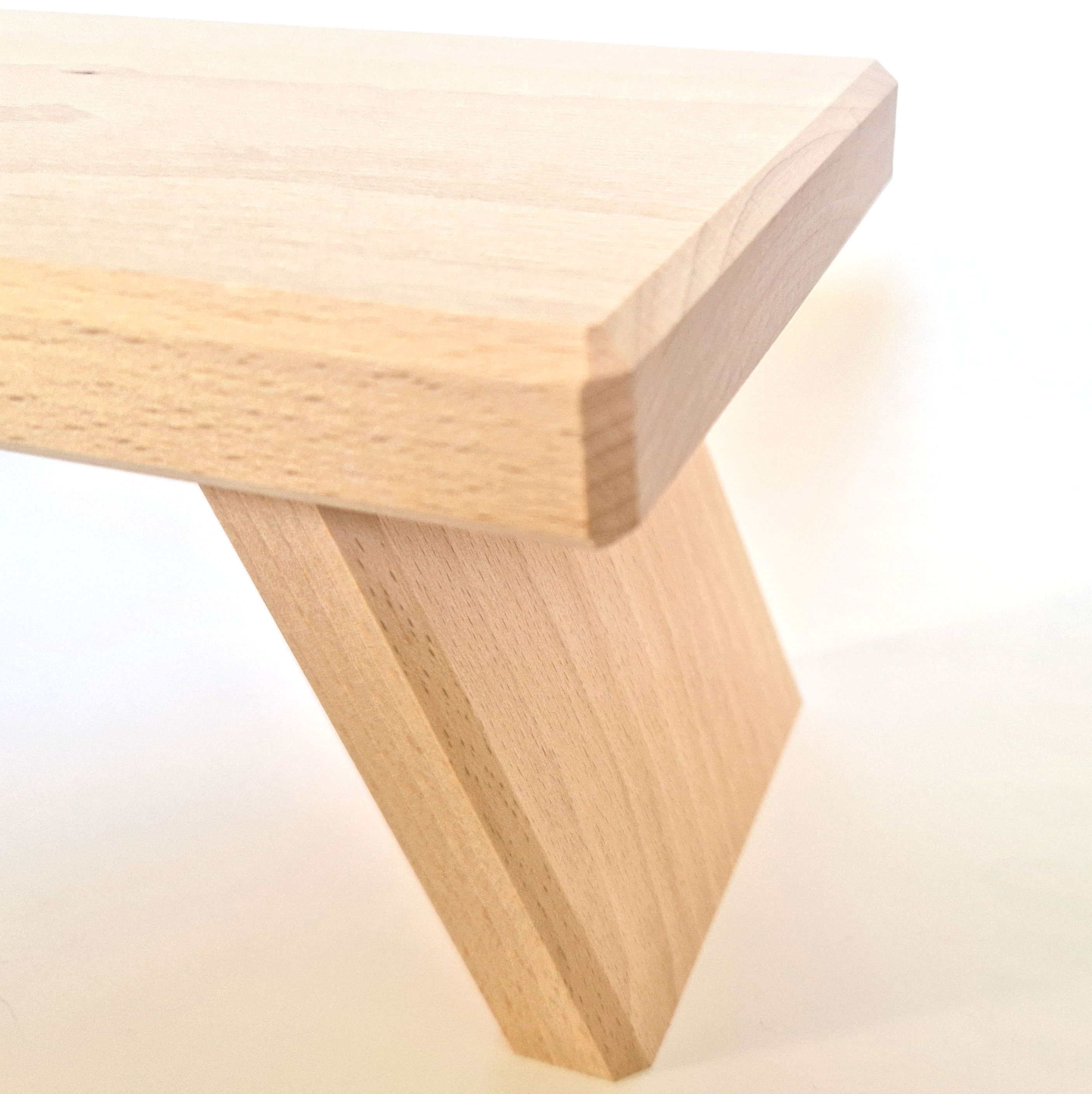 12cm breite Unterbank für Schwibbögen - Buchenholz