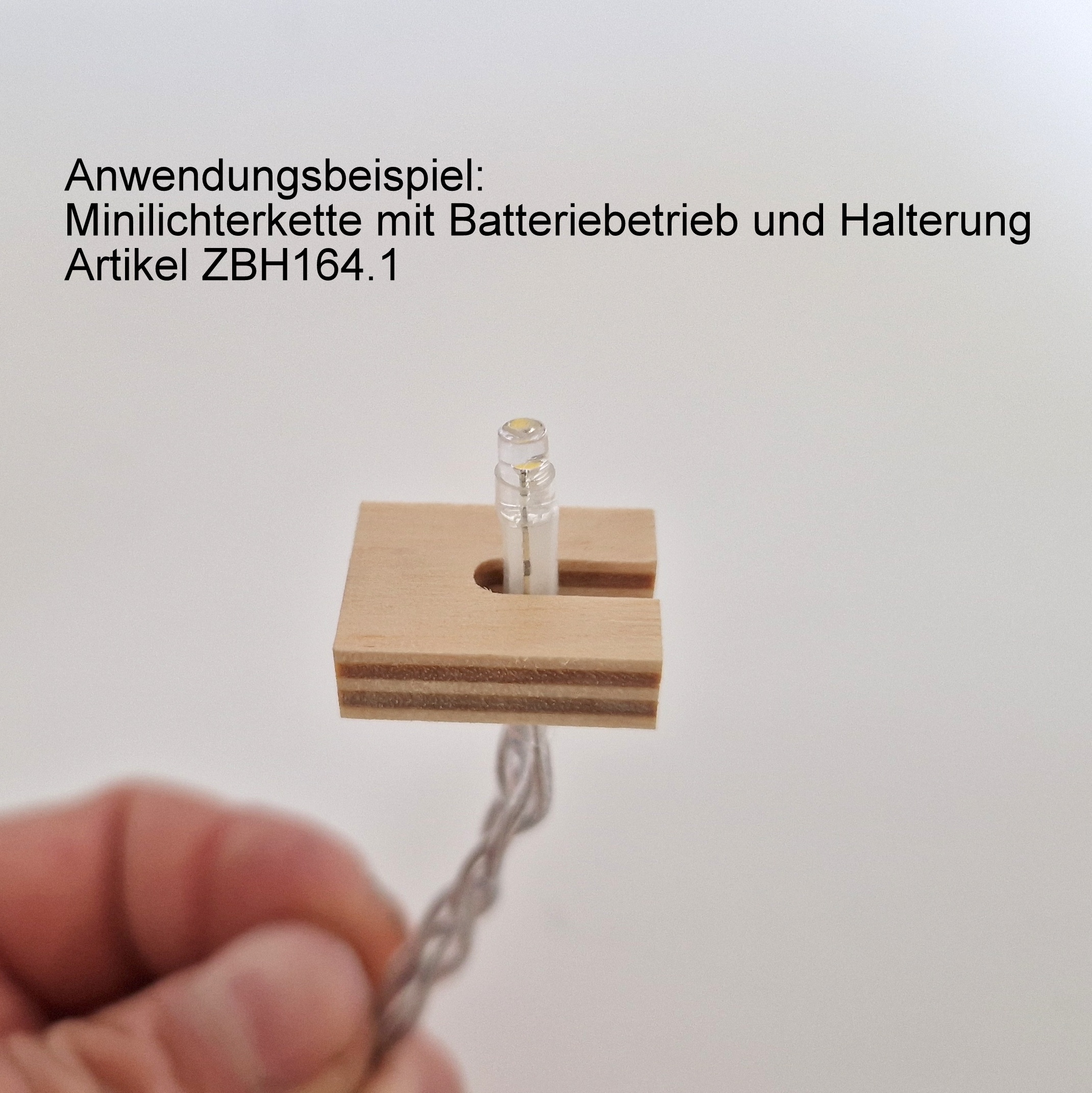 LED-Minilichterkette mit Batteriebetrieb, Birnenabstand 15 cm