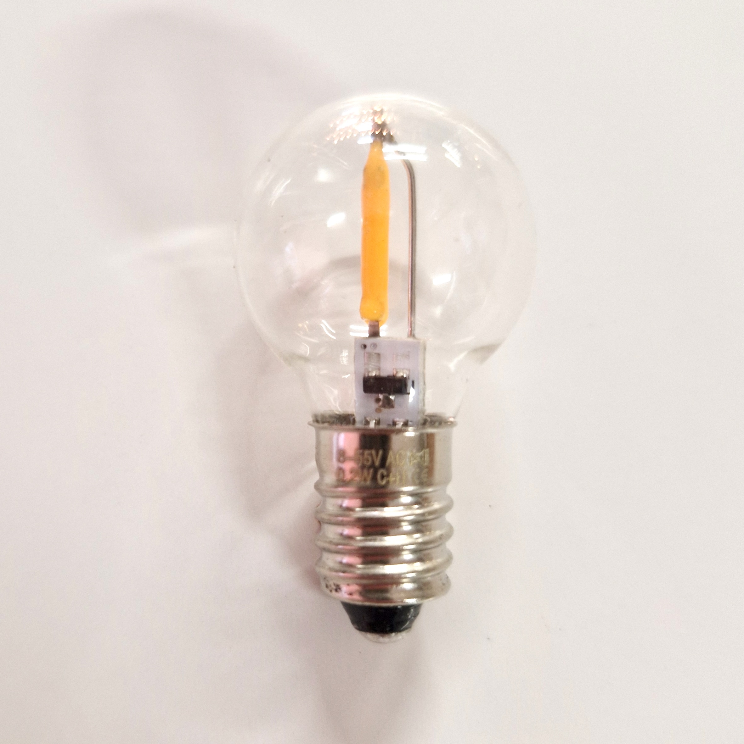 Filament-LED Kugelform mit variabler Spannung 8 bis 55 Volt 