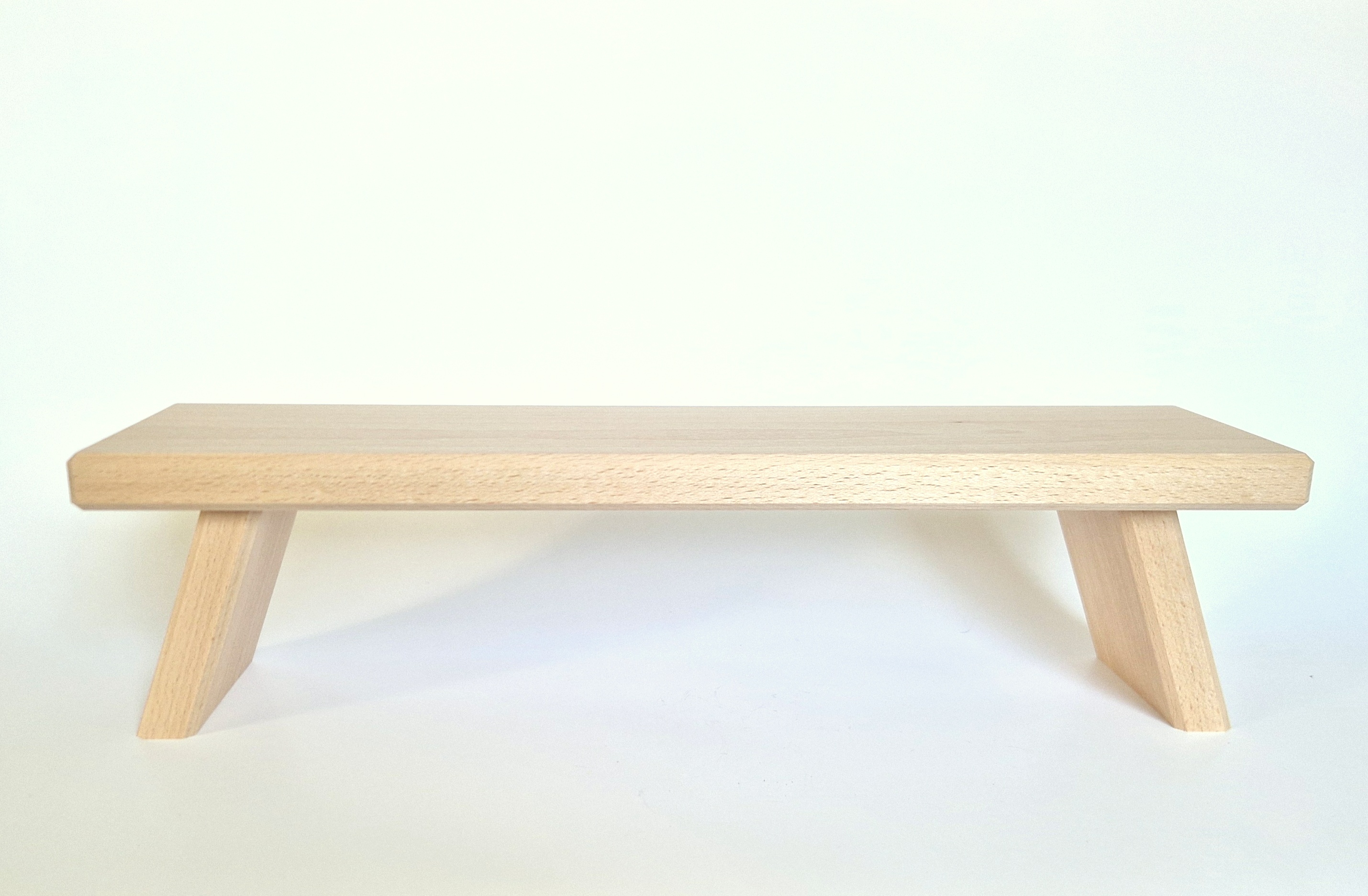 12cm breite Unterbank für Schwibbögen - Buchenholz