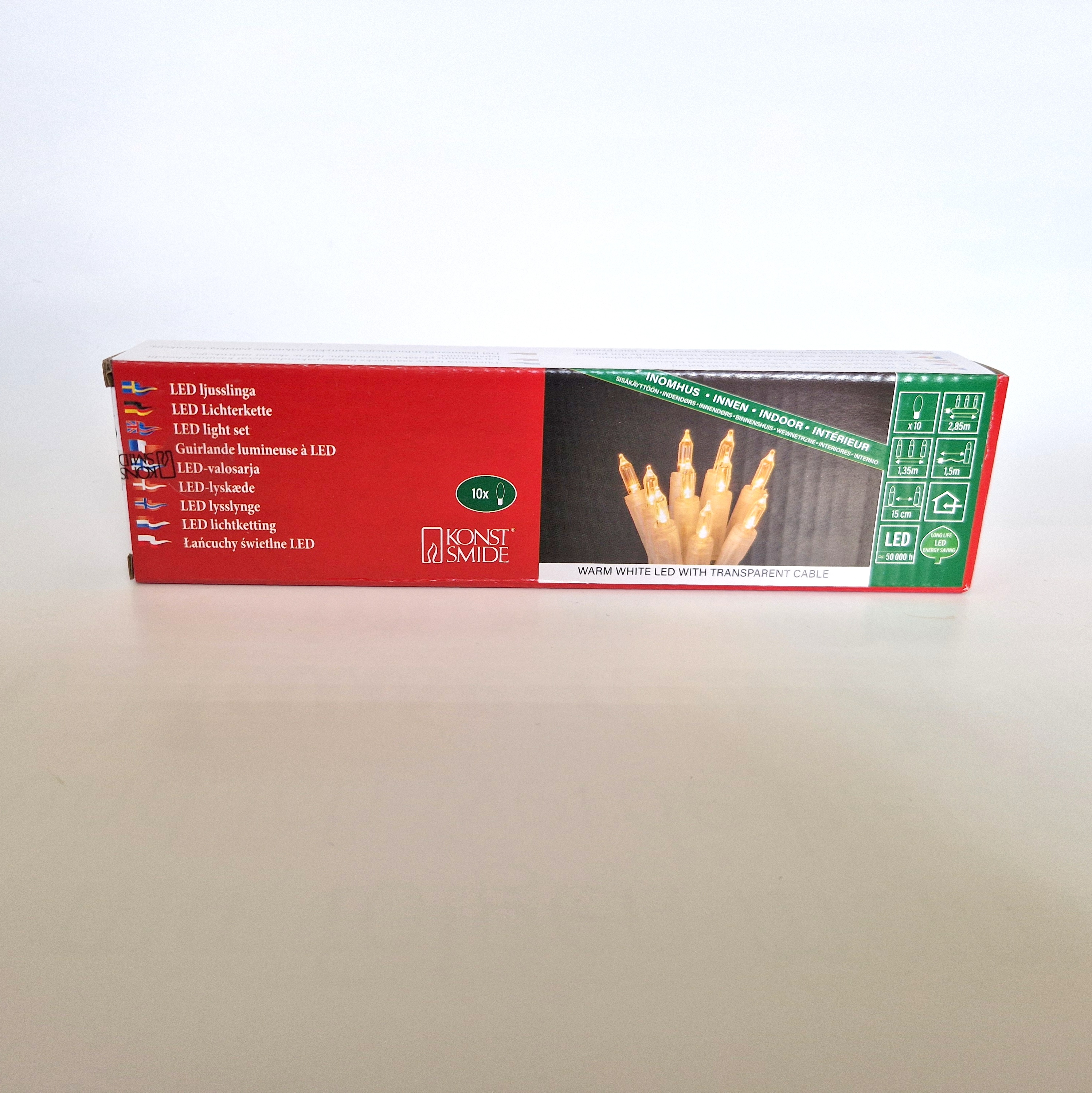 LED-Minilichterkette, Birnenabstand 15 cm